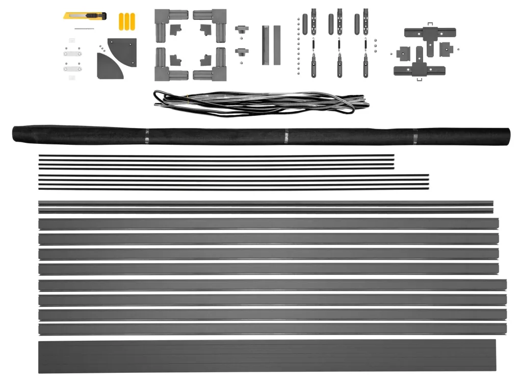 Premium fly screen door, 100 x 215 cm, anthracite