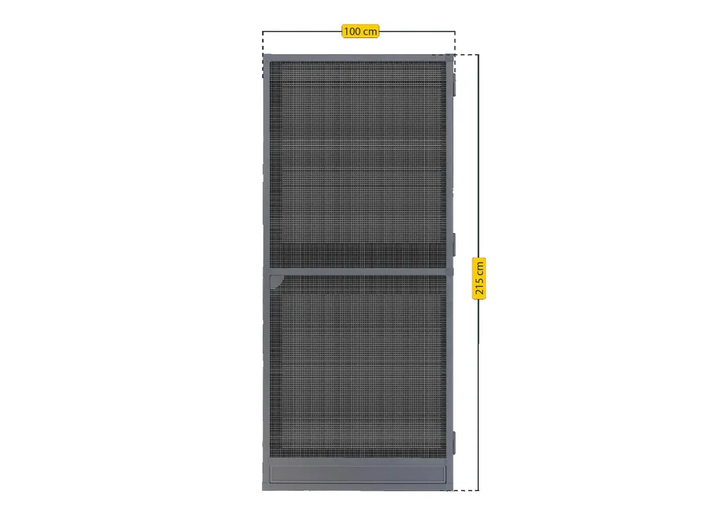 Premium fly screen door, 100 x 215 cm, anthracite