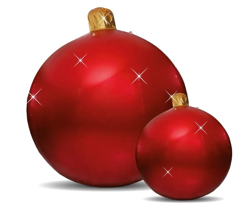 Inflatable Christmas ball 80 cm with 4 stainless steel eyelets