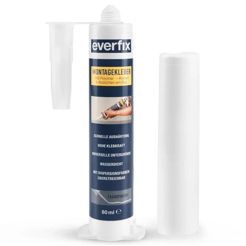 Assembly adhesive, transparent, 80 ml