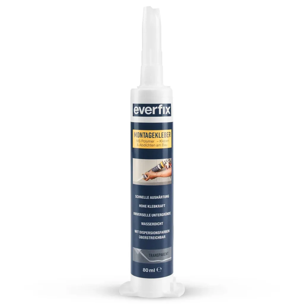Assembly adhesive, transparent, 80 ml
