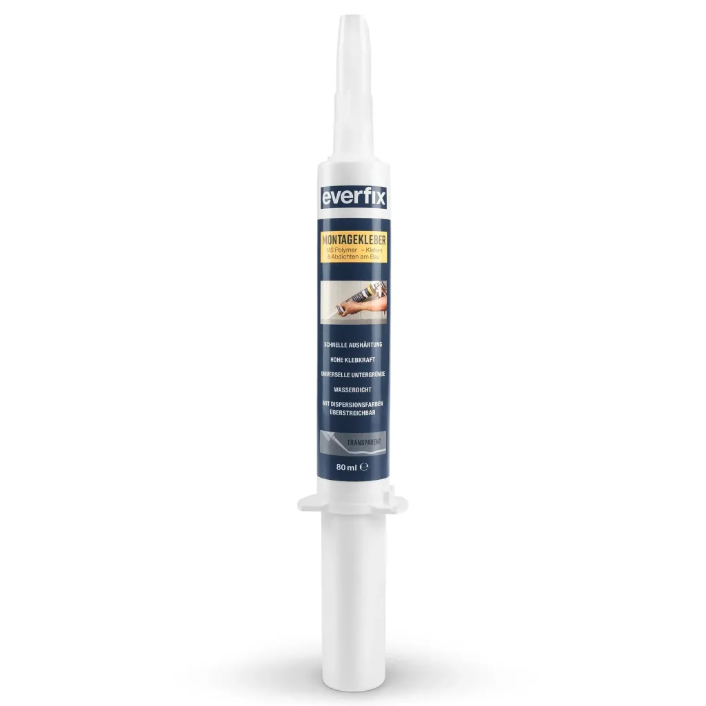 Assembly adhesive, transparent, 80 ml