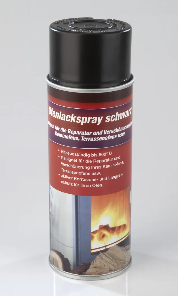 Oven paint, black, 400 ml spray can, high-temperature spray up to 600°C