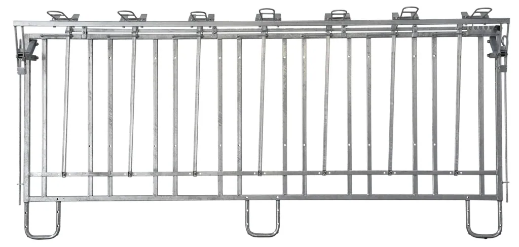 Catch grid with 7 feeding places for modular fence housing