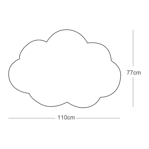 Buokid's ceiling lamp Nube large, Color of the seam: blue