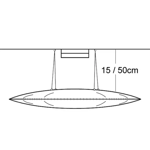 Buokid's ceiling lamp Nube large, Color of the seam: blue
