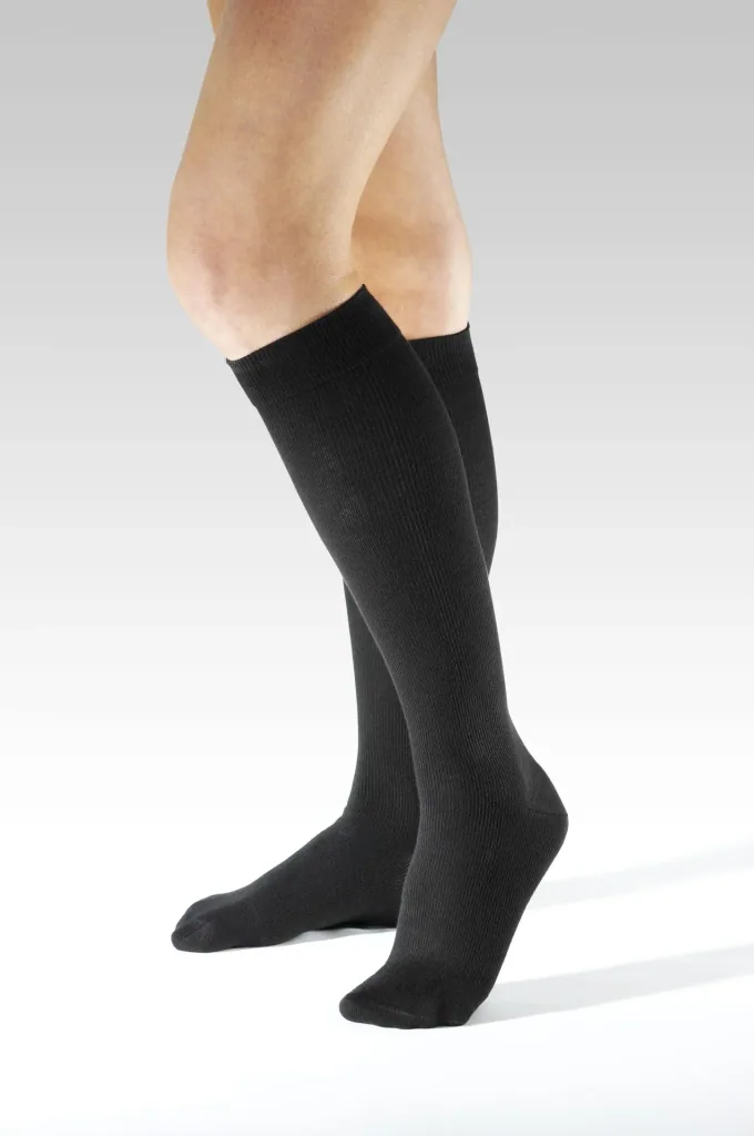Support stockings, cotton, 2 pairs, size XXL (45-47), black