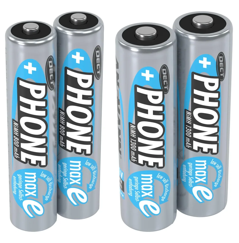 Phone NiMH Mignon (AA) battery with 1300 mAh and maxE technology - 2 pieces