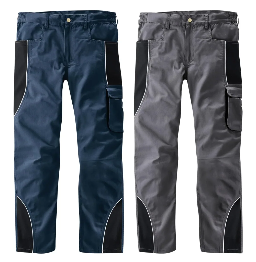 Trousers with reflective piping, color anthracite/black, size 50