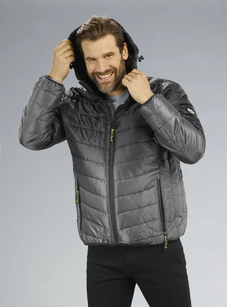 Quilted jacket, color black/grey, size M