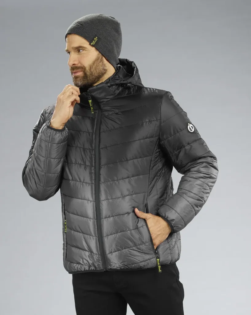 Quilted jacket, color black/grey, size M