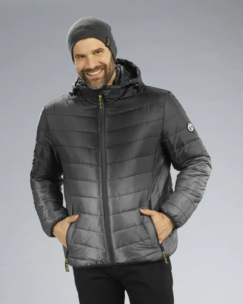Quilted jacket, color black/grey, size M