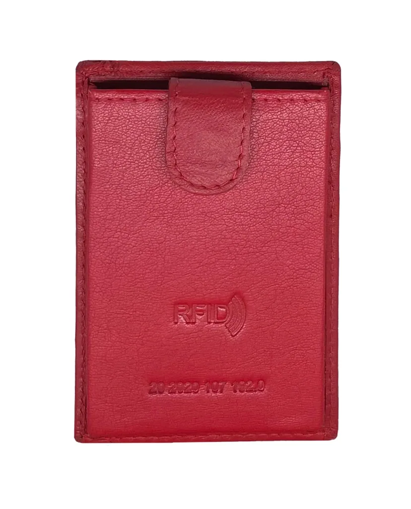 Credit card wallet "Push & Pull", red