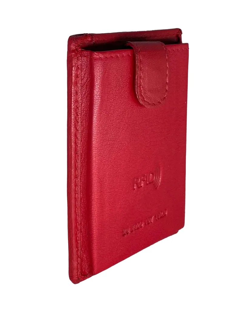 Credit card wallet "Push & Pull", red