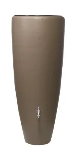 2 in 1 rain barrel, water container, zinc grey, 300 liters