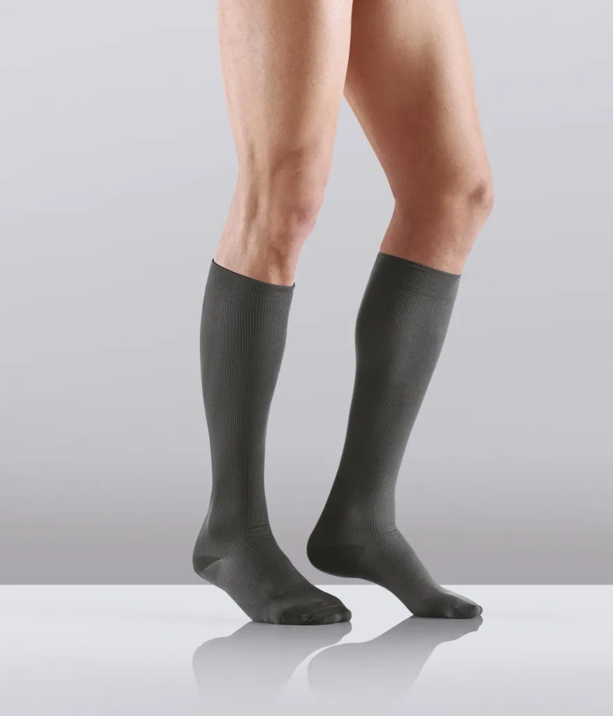 Support stockings, cotton, 2 pairs, size L (41-43), grey