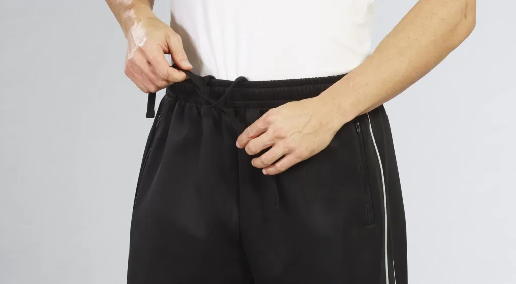 Leisure trousers color black, size M