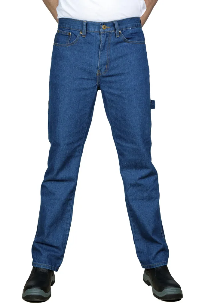 Work jeans made of durable denim, color blue, size 60
