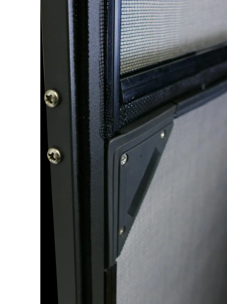 Telescopic insect screen for doors, 100 x 215 cm, anthracite