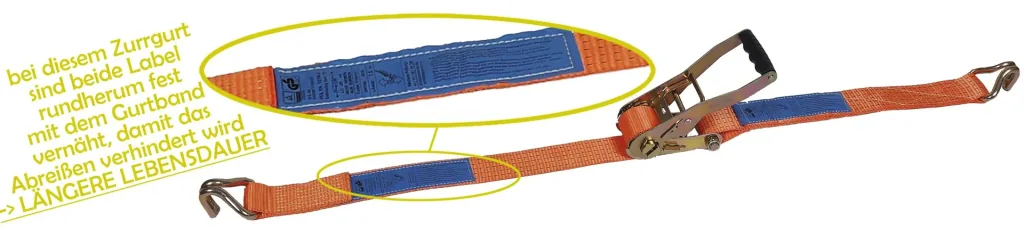 Lashing strap, 10 m, 2-part, 5000 daN