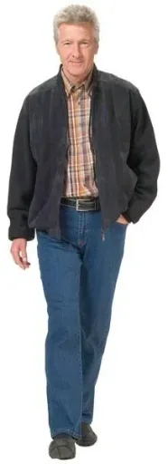 5-pocket stretch jeans, color blue, size 48