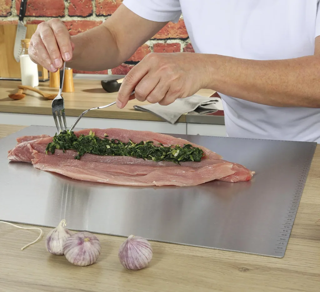 Kitchen worktop, stainless steel, 43.5 x 32 cm