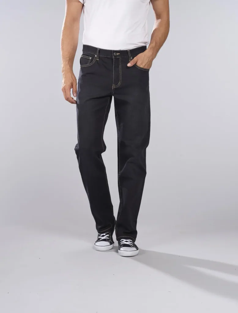 Stretch denim jogging pants, black, size 26
