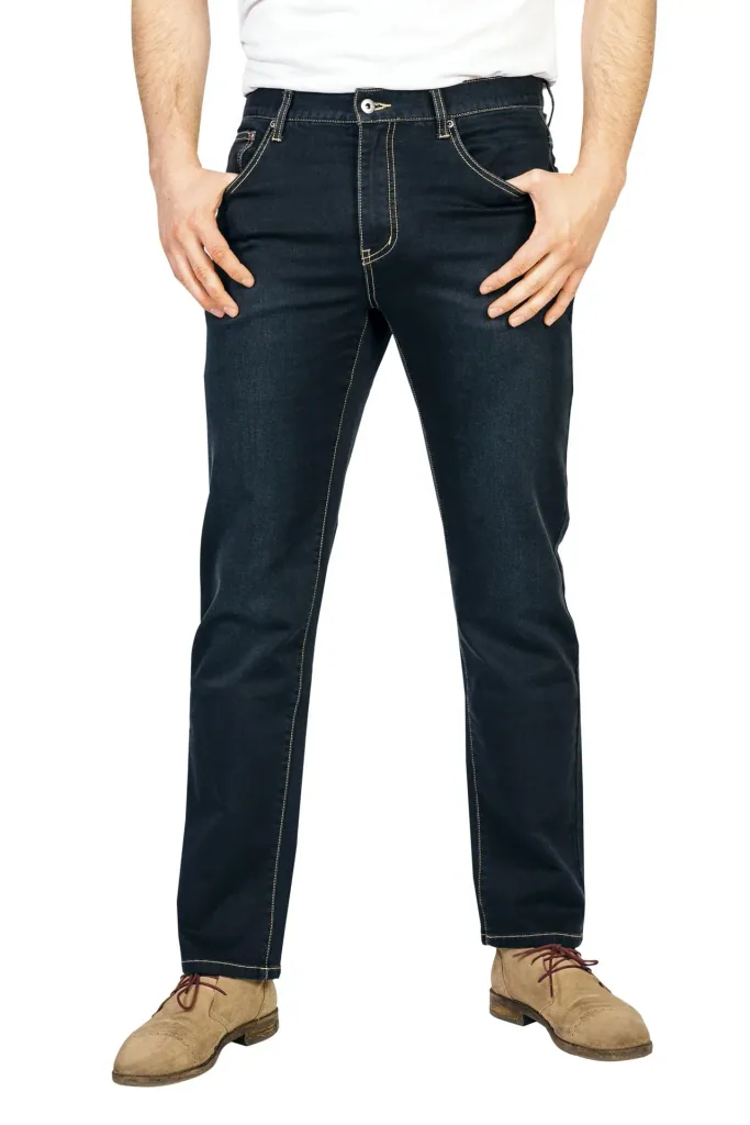 Stretch denim jogging pants, black, size 26