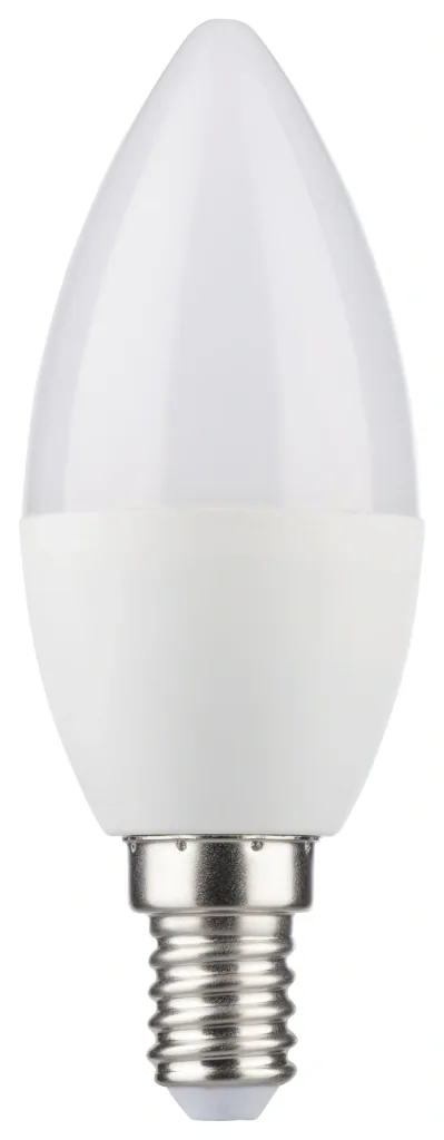 HD-LED lamp in candle shape with 5.5 watts, E14, warm white