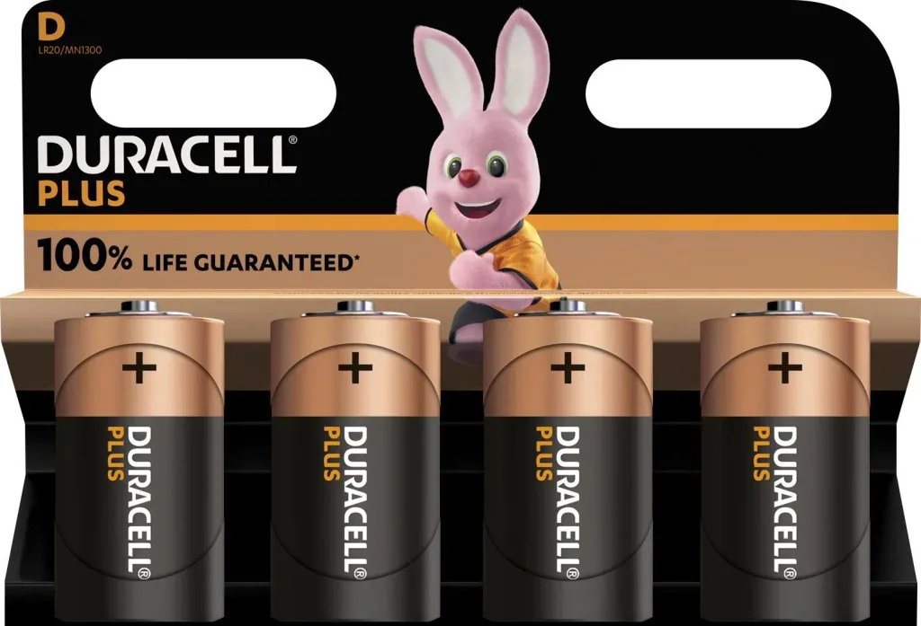 Plus Alkaline Batteries Mono D-4 pieces