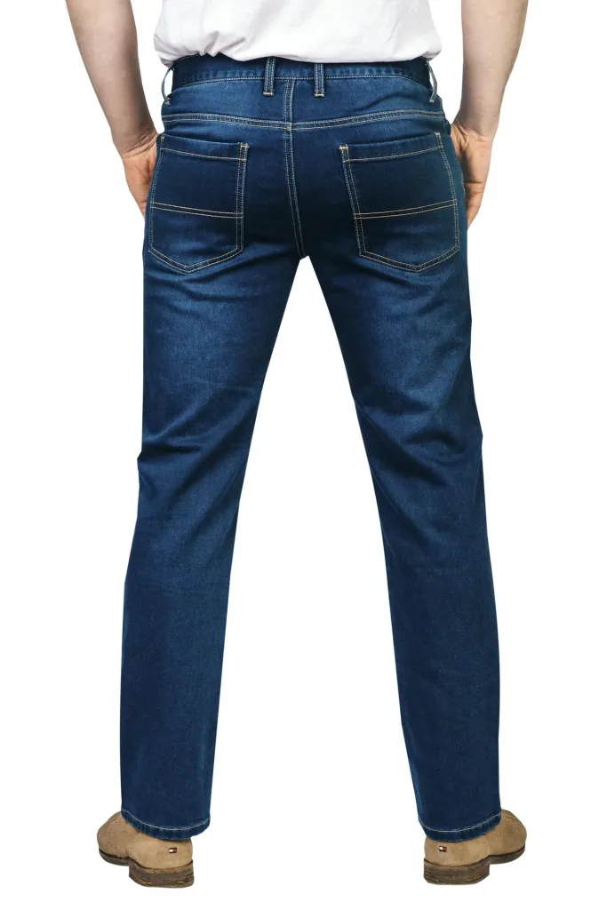 Stretch denim jogging pants, color bluestone, size 50