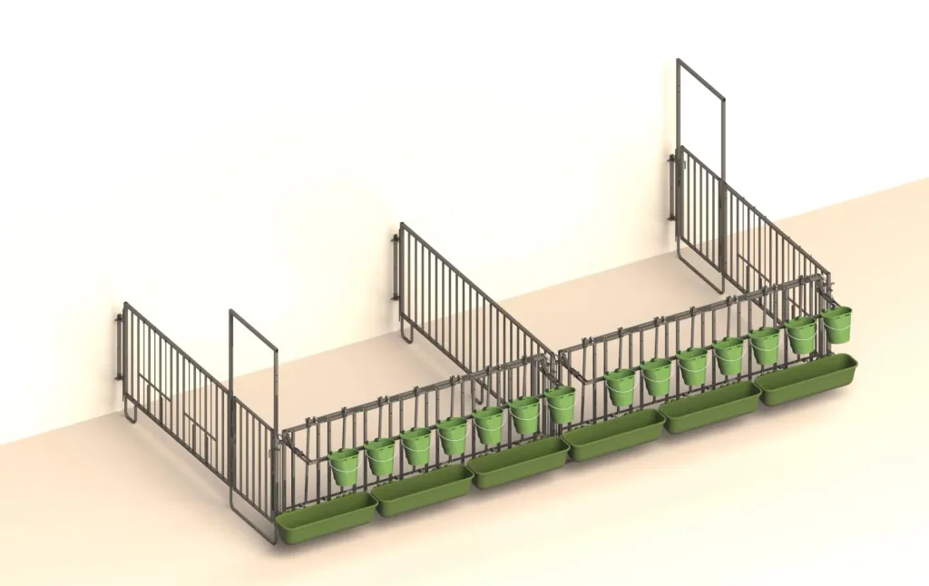 Fence section grid, short, for modular fence stabling
