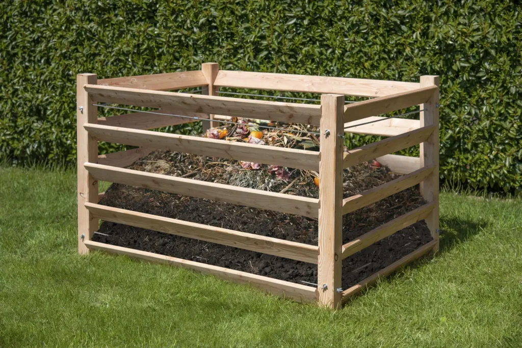 Composter Konni L, 130×100×80 cm, Natural – FSC Larch Wood, 1,040 l