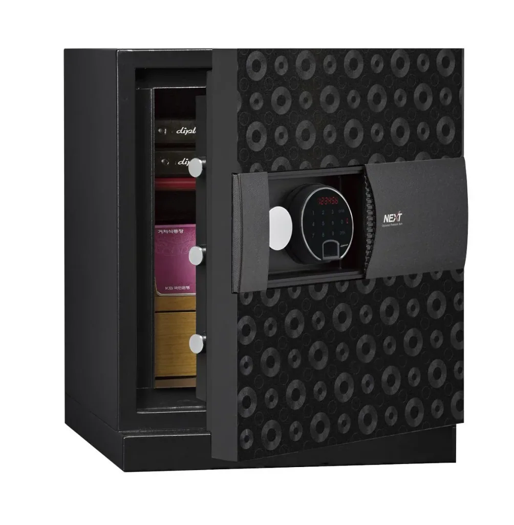 NEXT document protection safe, external dimensions 580 x 500 x 545 mm, black
