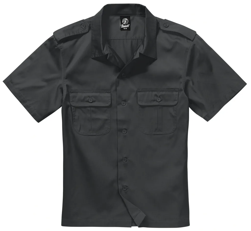 US shirt, short sleeve, color black, size 7XL