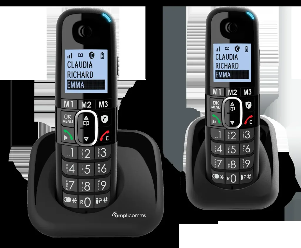 Cordless large button telephone