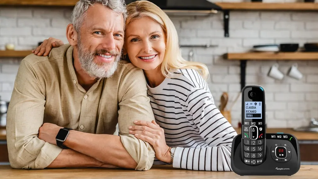 Cordless large button telephone