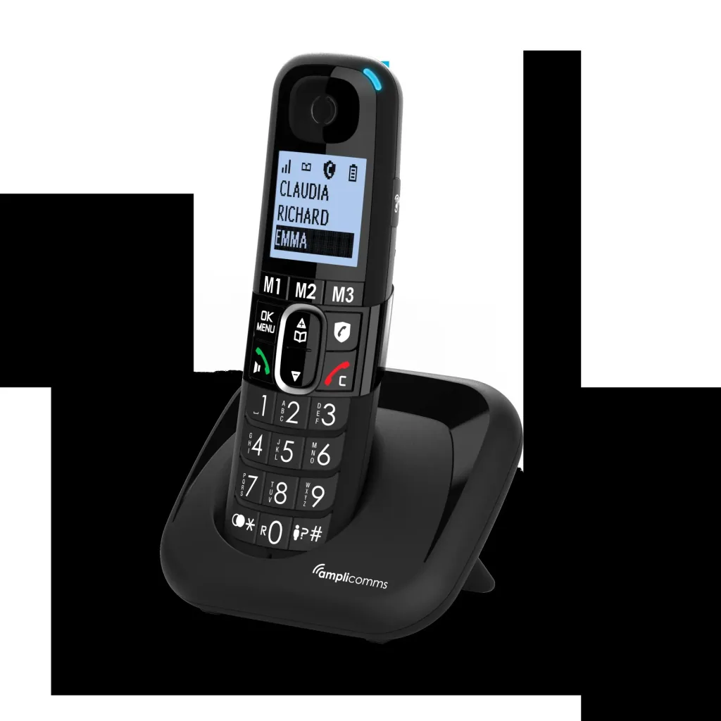 Cordless large button telephone