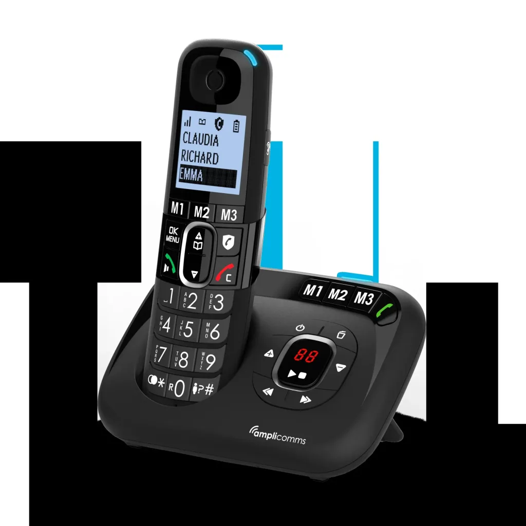 Cordless large button telephone