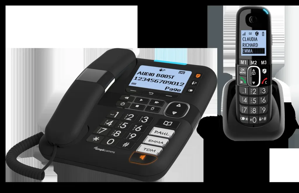 Cordless large button telephone