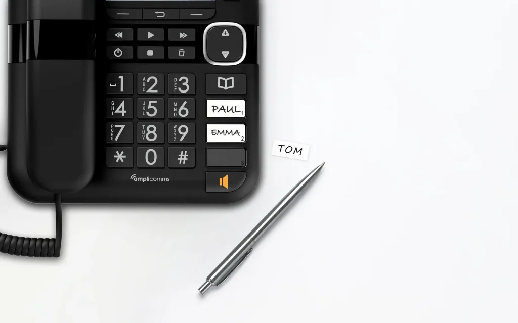 Cordless large button telephone