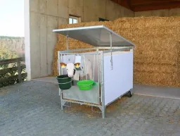Calf box, large 160 cm x 100 cm including roof