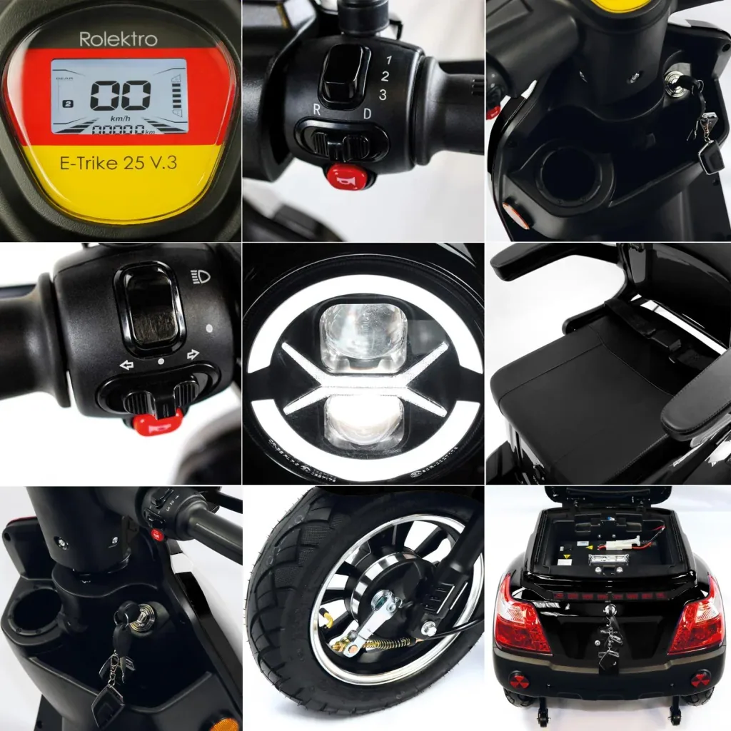 E-Trike 25 V.3, black; 1,000 W + road legal