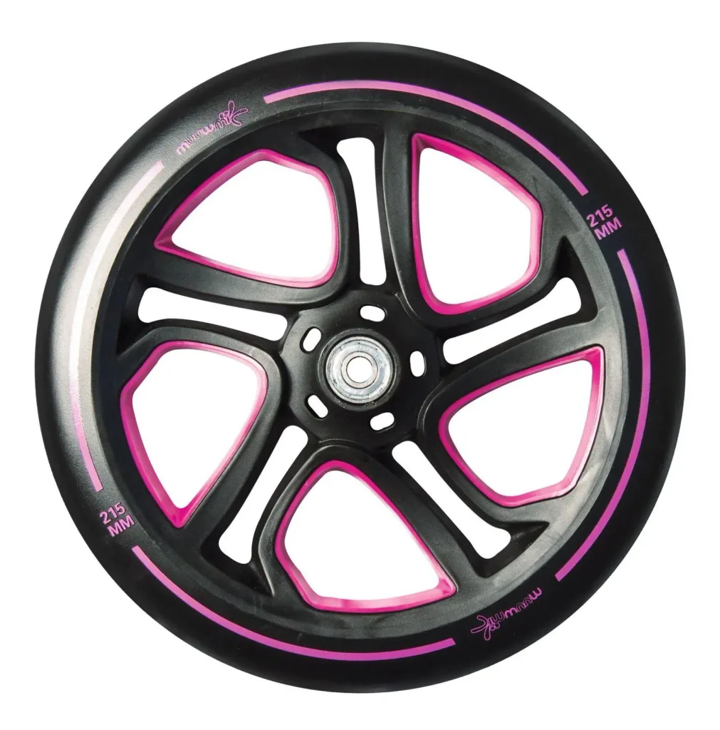 Aluminum Scooter Pro, 215 mm, ABEC 7, for children and adults, GS-tested, height-adjustable, pink