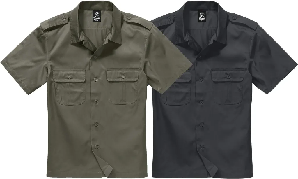 US shirt, short sleeve, color black, size L