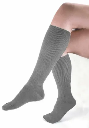Support knee highs, light grey, size 42/43