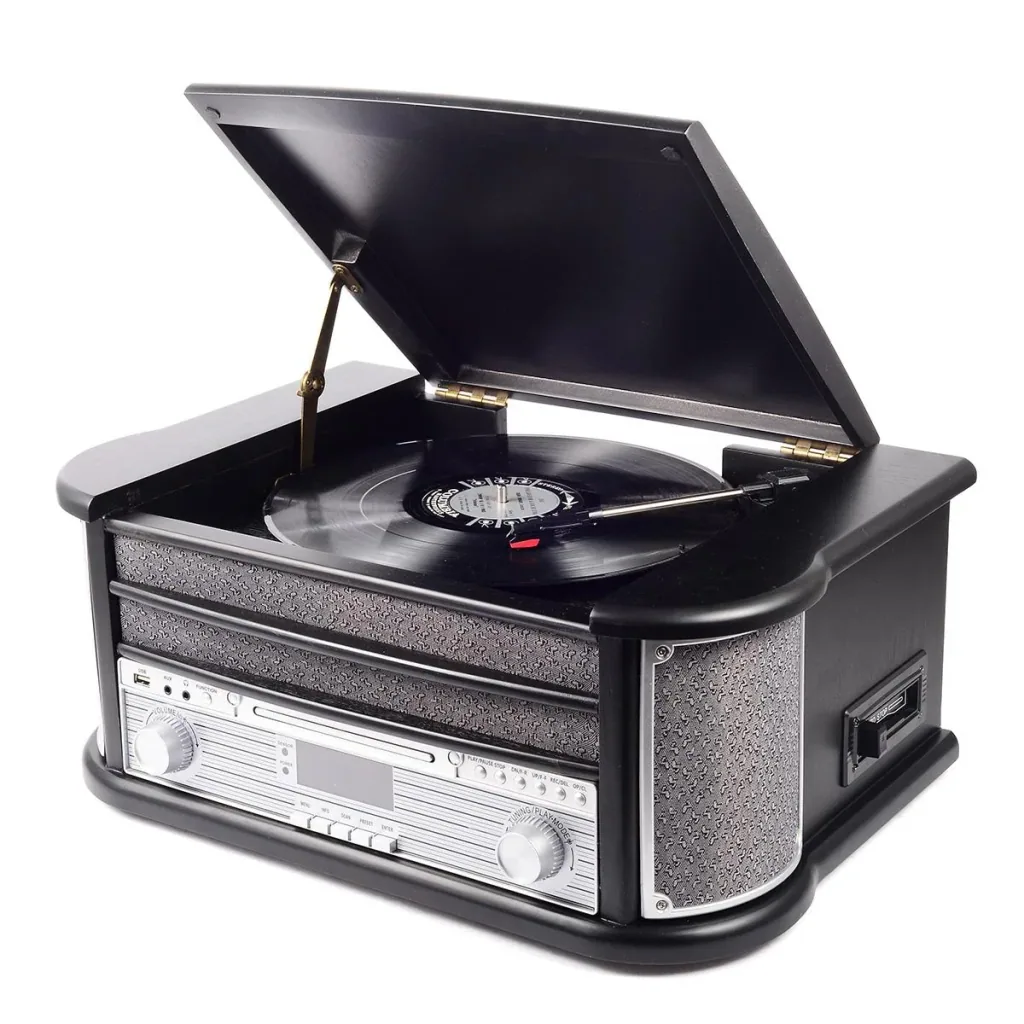 Retro HiFi system with DAB in black