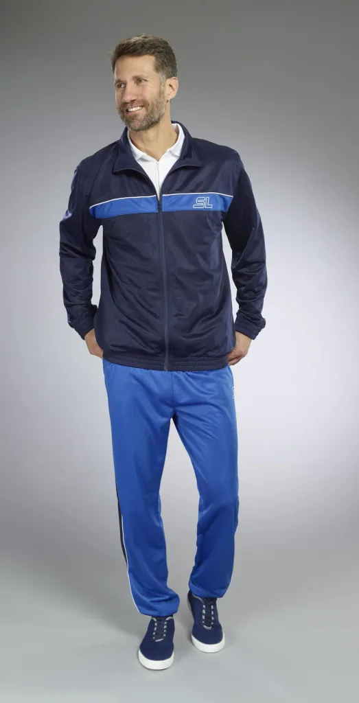 3-piece leisure suit, color navy-royal blue, size M