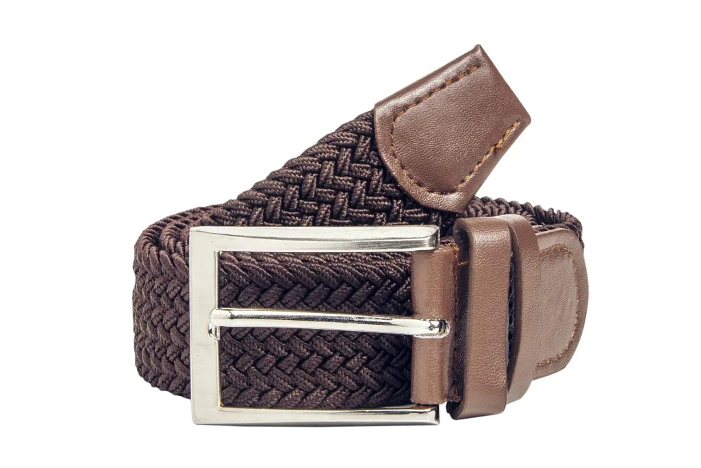 Stretch belt for men, super-elastic 3 cm wide, color brown