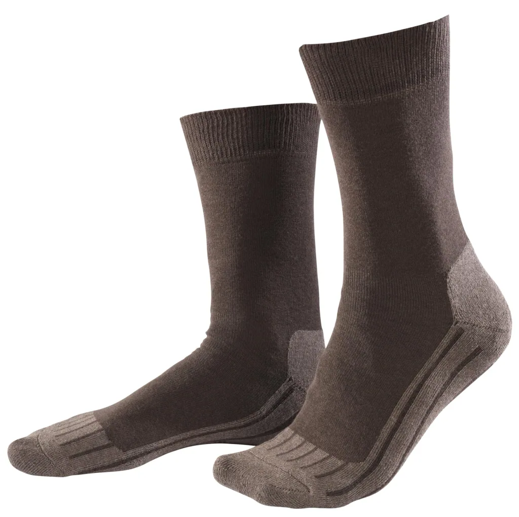 Hiking socks 2-pack, color brown, size 43/46